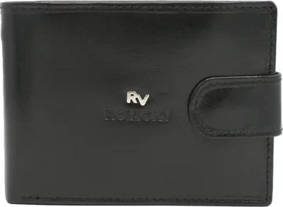 Produktbild von Rovicky | Klassische Brieftasche, aus Naturleder, für Männer, Schwarz, Naturleder, 12.5x9.5 cm