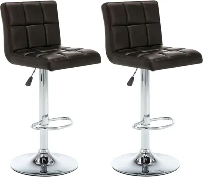 Produktbild von vidaXL Barhocker 2 Stk. Braun Kunstleder
