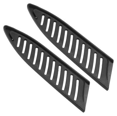 2er-Pack Messerschutzhüllen aus PP, schwarz, 130x28x1,8 mm