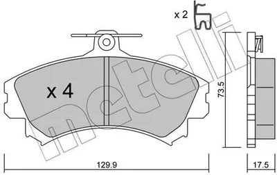 Produktbild von METELLI Bremsbeläge Satz Vorne Bremsklötze für MITSUBISHI COLT VI (Z3A, Z2A) 22-0216-1