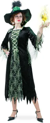 Produktbild von Hexen Hexe Design Kostüm Kleid Grusella Gr. 46 Karneval Fasching Halloween Party