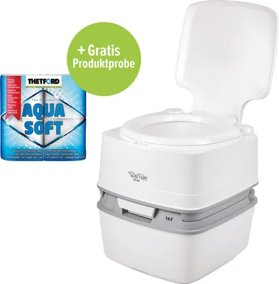 Produktbild von Porta Potti Qube 165 Campingtoilette 21 L + Toilettenpapier für Wohnwagen