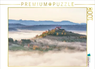 Produktbild von CALVENDO Puzzle Wurmlinger Kapelle im Ammertal | 1000 Teile Lege-Größe 64x48cm Foto-Puzzle für glückliche Stunden