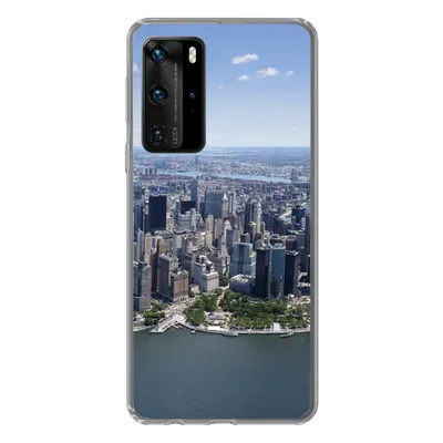 Produktbild von MuchoWow® Handyhülle Schutzhülle Hülle für Huawei P40 Pro New York - USA - Skyline Silikon Softcase Handy Hülle - Schutz