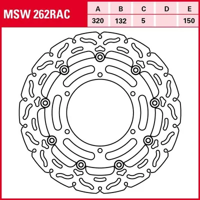 Produktbild von TRW Bremsscheibe Sportiv schwimmend MSW262RAC XV950 VN03