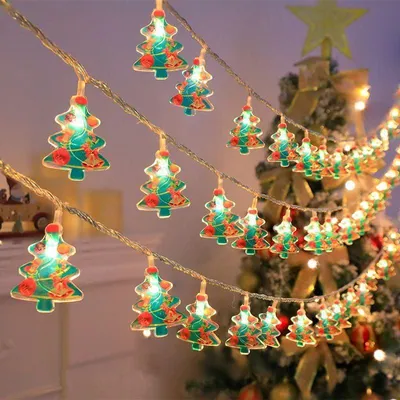 LED-Lichterkette 3 m, 20 Kerstboomlampen, warmwit, batteriebetrieben