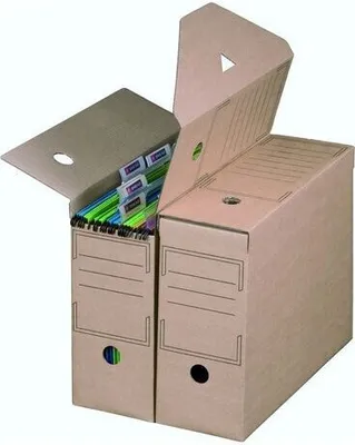 Produktbild von 10x Archiv-Ablagebox für Hängemappen 328x115x239mm wiederverschließbar braun