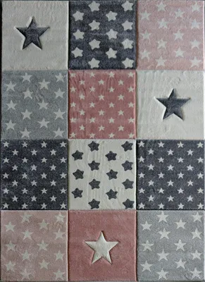 Obrázek produktu pro Kusový koberec do dětského pokoje 140x190 DORRIS 13 - šedý / růžový