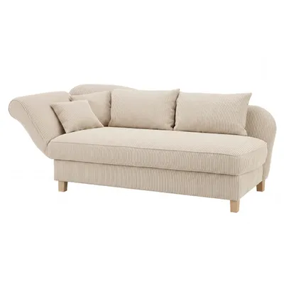 Produktbild von Max Winzer Recamiere mit Armteil links klappbar Selma - Cordstoff creme - Maße: 190 / 210 x 88 x 82 cm