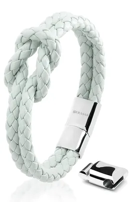 Produktbild von SERASAR Leder Armband Damen Blau 18cm Schmuck Geschenkidee für Sie