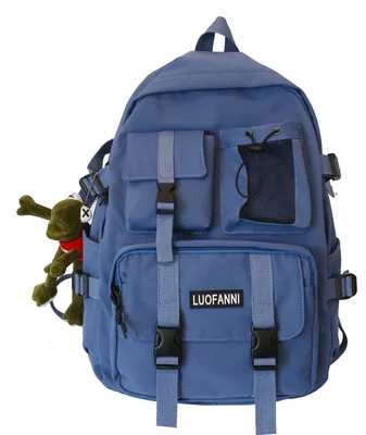 Obrázek produktu pro Topchances Školní batoh Velký vodotěsný nylonový batoh s žabími gadgety pro studenty（Modrý）