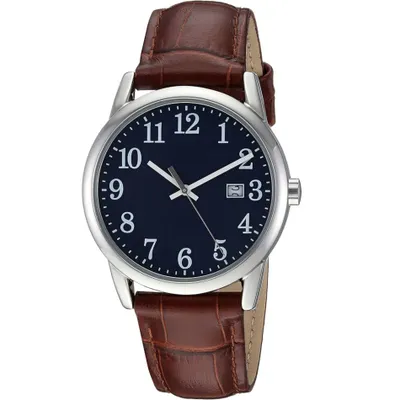 Produktbild von Tyme Cambridge Herren Uhr Analog Quarz mit Datum 30m Wasserdicht klassische Armbanduhr für Männer mit Lederarmband Casual Design in Geschenkbox