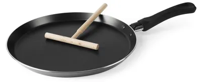 Crêpes-Pfanne, Aluminium, Antihaftbeschichtung, Ø24 cm, Schwarz
