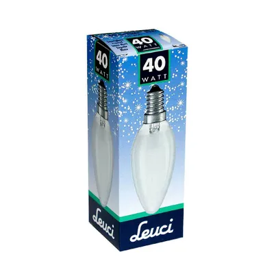 Produktbild von Leuci Candle LAMP Frosted GlÃ1/4hlampe, Kerzenform, matt, 40 Watt
