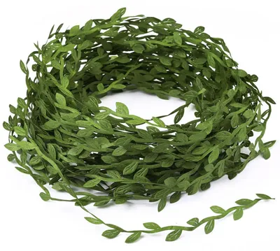 Image de Guirlande artificielle en lierre, 20 mètres, tissu en soie, décoration, mariage, bricolage