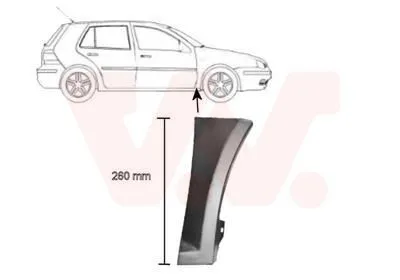 Image de VAN WEZEL Aile avant droite (5888156) pour VW Golf IV Bora