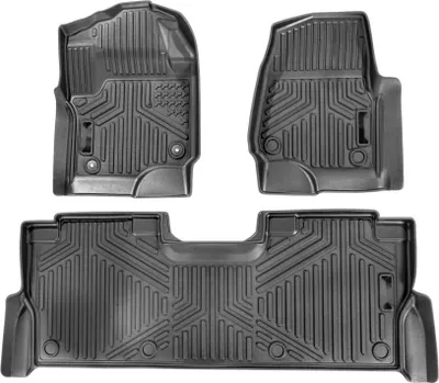 Obrázok produktu pre Podlahové rohože do auta pre Ford F-250/F-350/F-450 2017-2022 - 3 kusy - TPE rohože do každého počasia - dokonale padnúce a protišmykové