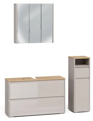 Imagen del producto de Conjunto de muebles de baño de 3 piezas Vicco Majest Cachemira/Roble artesanal 3 piezas, Model 71730