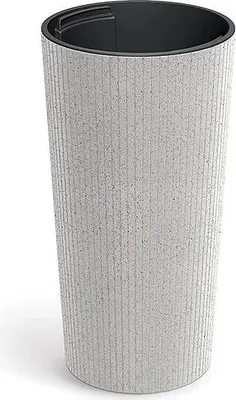 Immagine prodotto di Vaso da fiori LAMIA SLIM ECO WOOD 20 cm - Colore: bianco ECO