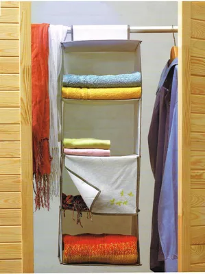 Produktbild von Rondale Hängeregal 4 Böden Organizer Schrank für Kleidung Weiß