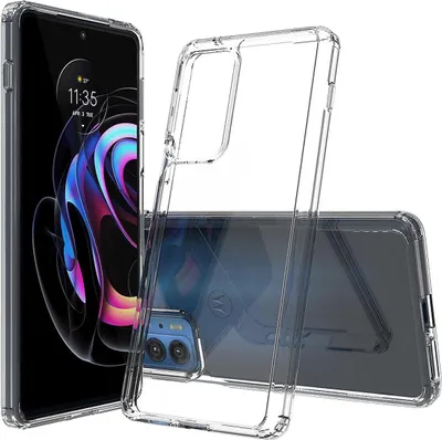 Produktbild von Hülle für Motorola Edge 20 Pro Handyhülle Hybrid Silikon Case Bumper Cover Klar