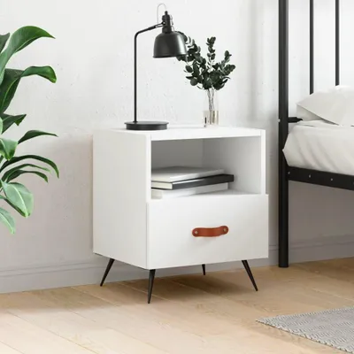 Obrázok produktu pre vidaXL Nočný stolík biely 40x35x47,5 cm odvodený výrobok z dreva
