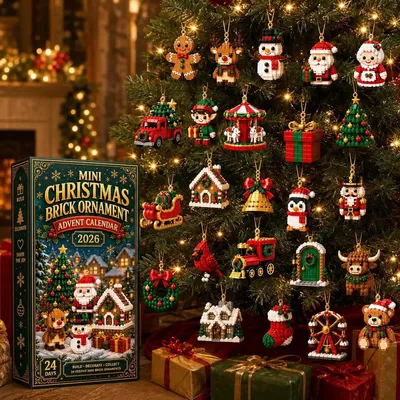 Produktbild von 24 Tage Mini Christmas Brick Ornament Adventskalender