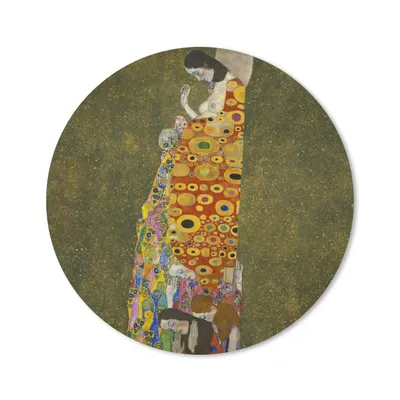 Produktbild von MuchoWow® Mauspad Mousepad Hoffnung II - Gemälde von Gustav Klimt 30x30 cm - Mousepads - Maus Mat - Pad - Mausunterlage - Tischunterlage - Schreibtischmatten