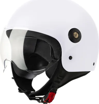 Produktbild von VINZ Duoro Roller Helm Jet Helm Mopedhelm Herren und Damen | in Gr. XS-XXL | Jethelm mit Visier | ECE 22.06  | Motorradhelm | Erhältlich in verschiedenen Farben - Weiß | M (57 - 58 cm)
