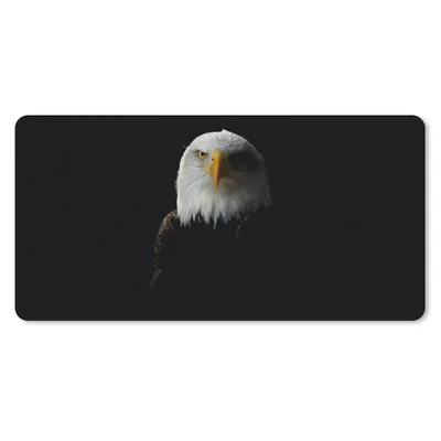 Produktbild von MuchoWow® Schreibtischunterlage Adler - Vogel - Schwarz 80x40 cm - XXL Mauspad - Gaming Mauspad