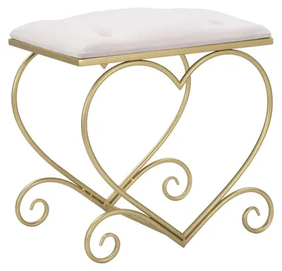 Immagine prodotto di Sgabello Heart rosa e gold – 50 x 37,5 x H 51,5 cm