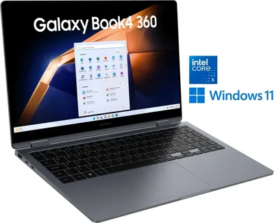 Produktbild von Samsung Galaxy Book4 360 - Flip-Design - Intel Core 5 120U / 1.4 GHz - Evo - Win 11 Home - Intel Graphics - 16 GB RAM - 256 GB SSD NVMe - 39.6 cm (15.6")