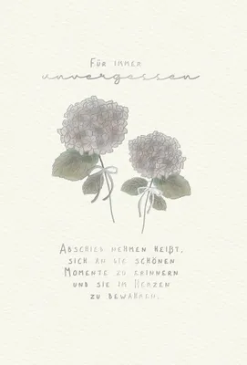 Produktbild von Trauerkarte Skorpion´s art Für immer unvergessen Spruch Beileidskarte Kondolenzkarte mit Umschlag