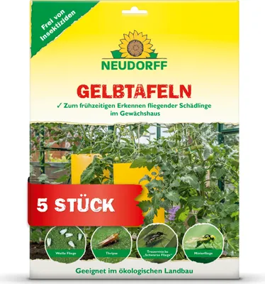 Produktbild von Neudorff Insektizidfreie Gelbtafeln (großformatig) 5 Stk. gegen Trauermücken