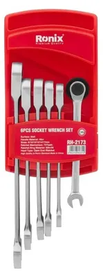Produktbild von Ratschen-Ringmaulschlüssel-Set 6-teilig