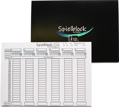 Produktbild von Spielblock Würfelspiel Ersatzblock verwendbar für Phase 10 Kartenspiel