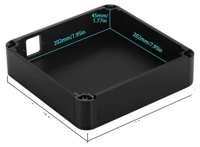 Immagine prodotto di Cassa dell'amplificatore, struttura in alluminio, design compatto, nero