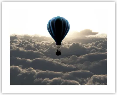 Produktbild von Poster - Poster ohne Rahmen - Wolke Ballon Himmel - 50x40 cm - Wand Bild - Wanddeko - Wandbilder - Kunstposter - Wandposter - Bilder - Kunstdruck - Wanddekoration - Wandbild - P2XAA50x40-3577
