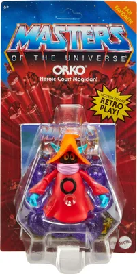 A Masters of the Universe Origins Orko action figure in its original packaging.