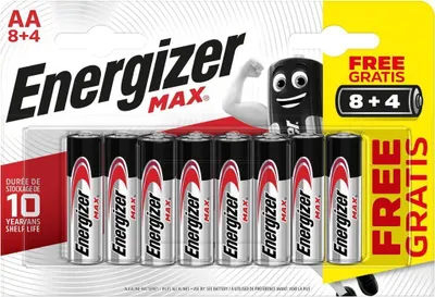Obrázek produktu pro Blister 8 + 4 baterie max typ lr6 (aa) energizér