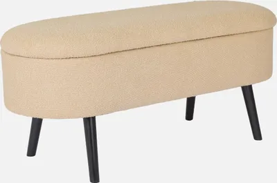 Produktbild von sweeek - Sitzbank mit Stauraum und Bouclé-Bezug - Beige
