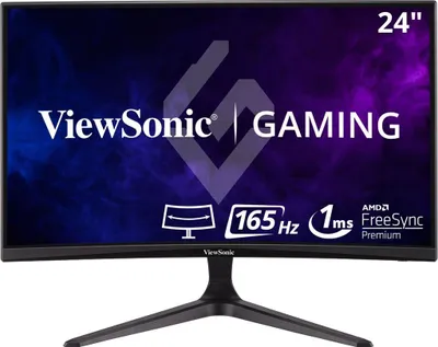 Zdjęcie produktu dla Viewsonic VX Series VX2418C, 61 cm (24"), 1920 x 1080 px, LCD, 1 ms, Czarny