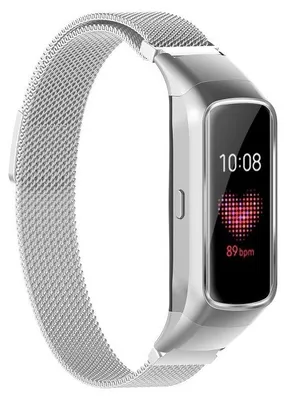 Produktbild von By Qubix Milanaise-Armband - Silber - passend für Samsung Galaxy Fit