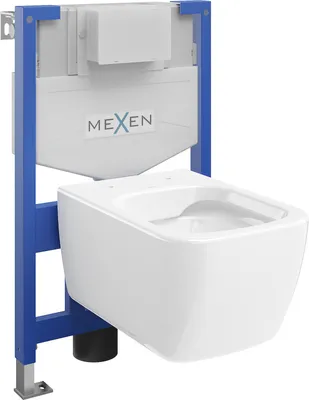 Zdjęcie produktu dla Mexen zestaw podtynkowy WC stelaż Fenix XS-F z miską WC Margo, biały - 6803342XX00