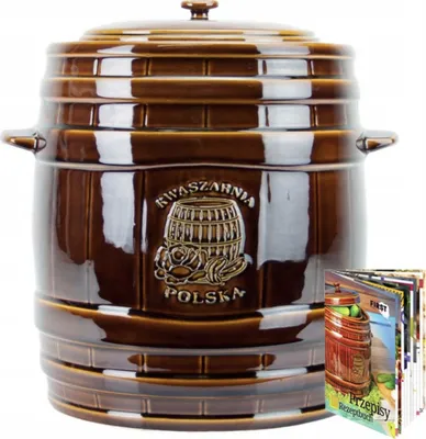 Produktbild von Gärtopf Tontopf Hermetisch Verschließbar 10L aus Steinzeug zum Gären mit Deckel