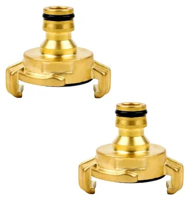 Produktbild von 2 Stück Gartenschlauch Schnellkupplungen, 1/2 Zoll Außengewinde aus Messing für Wasserhahn und Schlauchanschluss