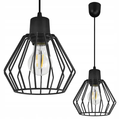 Produktbild von Draht Pendelleuchte LED – Hängelampe mit Draht Lampenschirm Moderne Deckenleuchte Design