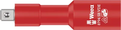 Produktbild von Wera VDE Zyklop-Verlängerung, isoliert, kurz, 3/8", Einzelner Artikel, 91 mm, 1 Stück(e)