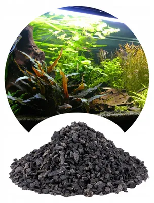 Immagine prodotto di Ghiaia Acquario Basalto Nero 3-5 mm, Fondo Inerte per Piante, Pesci e Gamberetti, 16 kg