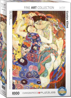 Produktbild von 1000 Teile Puzzle - Puzzle - Die Jungfrau von Gustav Klimt + Puzzle Alu Rahmen für 1000er
